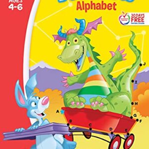 School Zone - Dot-to-Dots Alphabet Workbook - 32 Pages, Ages 4 to 6, Preschool, Kindergarten, Connect the Dots, Letter Puzzles, ABCs, and More (School Zone Activity Zone® Workbook Series)