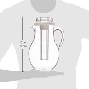 Service Ideas SWP33SB Pitcher, Acrylic, Smooth Body, 3.2 L