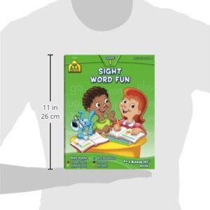 School Zone - Sight Word Fun Workbook - 64 Pages, Ages 6 to 7, 1st Grade, Word Recognition, Spelling, Letter Sounds, Context Clues, Categorizing, and More (School Zone I Know It!® Workbook Series)