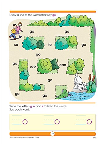 School Zone - Sight Word Fun Workbook - 64 Pages, Ages 6 to 7, 1st Grade, Word Recognition, Spelling, Letter Sounds, Context Clues, Categorizing, and More (School Zone I Know It!® Workbook Series)