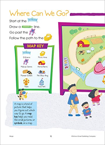 School Zone - Kindergarten Super Scholar Workbook - 128 Pages, Ages 5 to 6, Shapes, Colors, Beginning Sounds, Identifying Patterns, and More