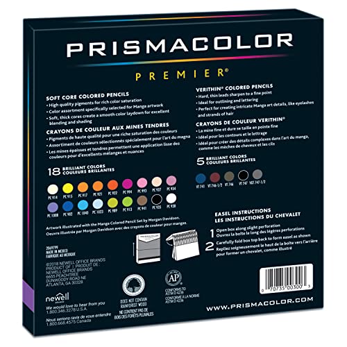 Prismacolor Premier Colored Pencils, Manga Colors, 23 Pack