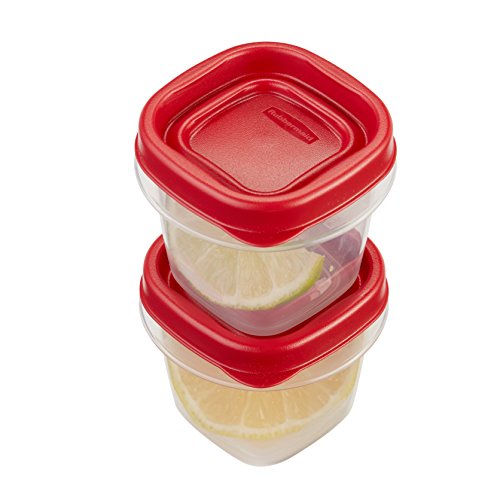 Rubbermaid Easy Find Lids Food Storage Containers, 0.5 Cup, Racer Red, 2-Piece Set