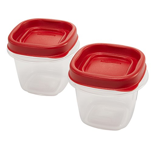 Rubbermaid Easy Find Lids Food Storage Containers, 0.5 Cup, Racer Red, 2-Piece Set