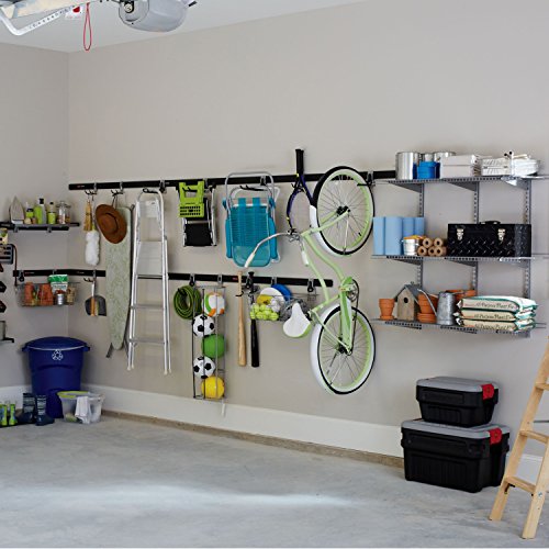 Rubbermaid FastTrack Garage Organization System, Vertical Bike Hook, Bike Storage, Holds up to 50 Pounds, Wall Mount and Heavy Duty Garage Hanger