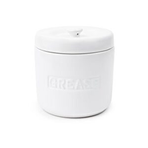 Fox Run 6238 Porcelain Grease Container, White