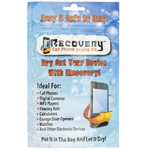 irecovery cell phone drying kit – save your wet iphone, ipod, watches, hearing aids, cell phones, mp3 players, etc. from water damage! – ir33-iphone