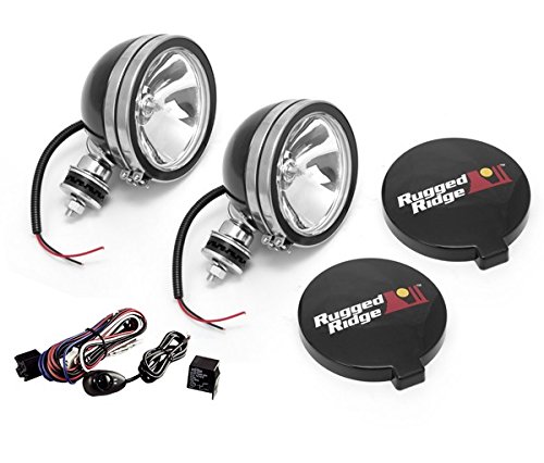 Rugged Ridge 15207.51 Light Kit, Halogen, 6 Inch, Black, Steel Housing, 2 Piece