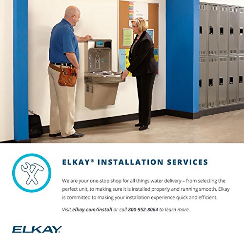 Elkay EZO8L Cooler Wall Mount, Sensor-Activated, Light Gray Granite