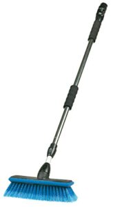 carrand 93089 flow-thru 10″ wash brush with 68″ aluminum extension pole , black