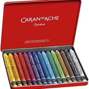 Caran d'Ache Classic Neocolor II Water-Soluble Pastels, 15 Colors