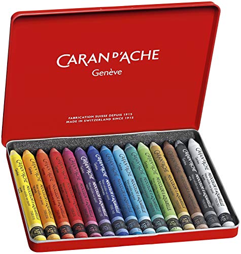 Caran d'Ache Classic Neocolor II Water-Soluble Pastels, 15 Colors