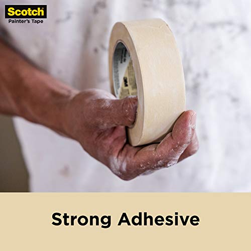 Scotch Contractor Grade Masking Tape, 1.88 inches by 60.1 yards (360 yards total), 2020, 6 Rolls