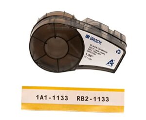 brady authentic (m21-1500-427) self-laminating wire wrap for control and electrical panels, datacom cables, black on white- for m210, m210-lab, m211, bmp21-plus and bmp21-lab printers, 1.5″ w 14′ l