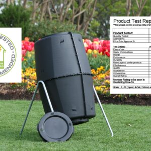 Spin Bin 60 Gal. Outdoor Compost Tumbler Rotating Garden Composter Bin (Black)