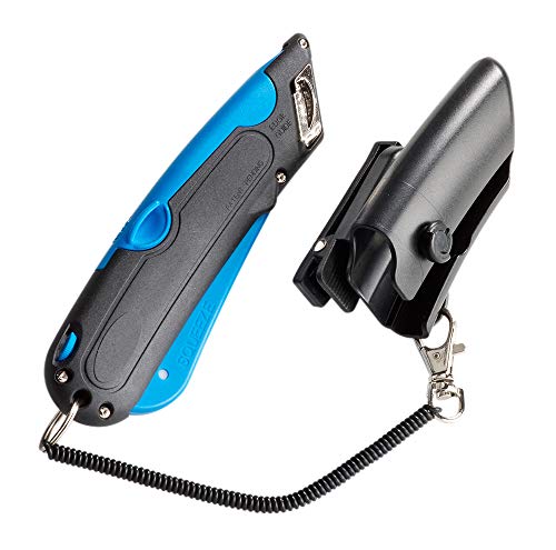 COSCO Box Cutter Knife w/Shielded Blade, Black/Blue (091524)