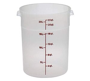 cambro (rfs22pp190) 22 qt round graduated food storage container – camwear®