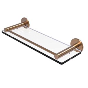 allied brass fr-1/16g fresno collection 16 inch vanity rail glass shelf, brushed bronze