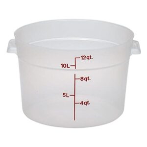 cambro (rfs12pp190) 12 qt round polypropylene food storage container – camwear®