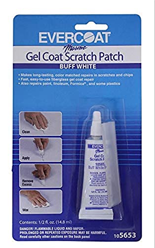 Fiberglass Evercoat 105653 Gel Coat Scratch Patch, Buff White