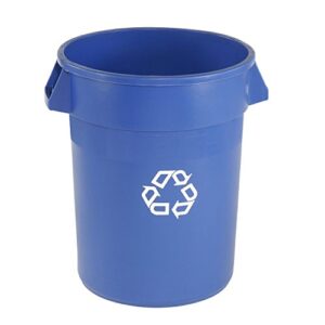 rubbermaid commercial heavy-duty recycling container, 27.3″ x 22″ x 22″, blue