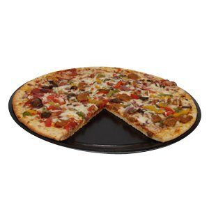 solut 74553 sbs paper take and bake pizza tray, 13″ diameter, black, for 12″ pizza (case of 150)