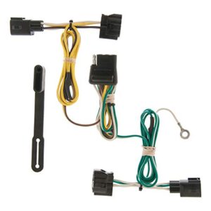 curt 55363 vehicle-side custom 4-pin trailer wiring harness, fits select jeep wrangler tj