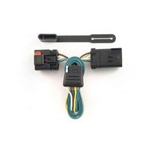 curt 55381 vehicle-side custom 4-pin trailer wiring harness, fits select chrysler, dodge, jeep, mitsubishi vehicles with oem tow package
