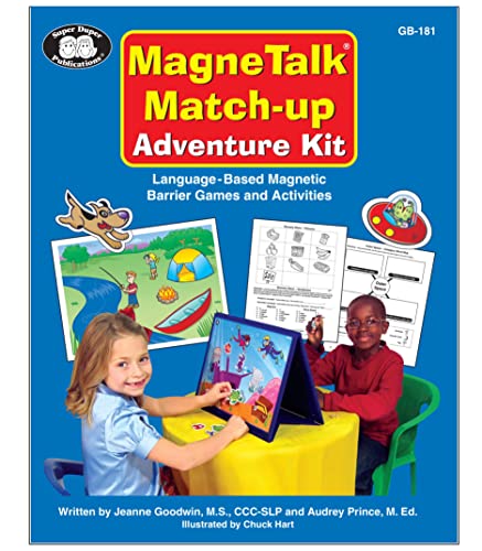 Super Duper Publications | Magnetic Adventure Stories Match-Up Barrier Game | Vocabulary, Basic Concepts, Following Directions, Reasoning, Listening, Categories, & Rhyming | Educational Resource