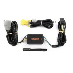 curt 55378 vehicle-side custom 4-pin trailer wiring harness, fits select toyota tundra , black