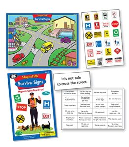 super duper publications | magnetic survival signs board game | educational learning resource for children