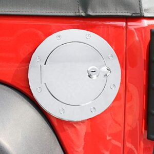 Rugged Ridge 11134.03 Gas Cap Door, Locking, Stainless Steel; 07-18 Jeep Wrangler JK