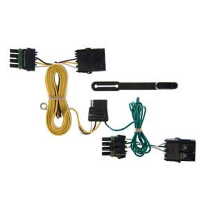 curt 55356 vehicle-side custom 4-pin trailer wiring harness, fits select jeep wrangler tj , black