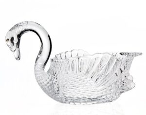godinger swan centerpiece bowl crystal giftware