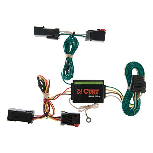 CURT 55382 Vehicle-Side Custom 4-Pin Trailer Wiring Harness, Fits Select Jeep Liberty