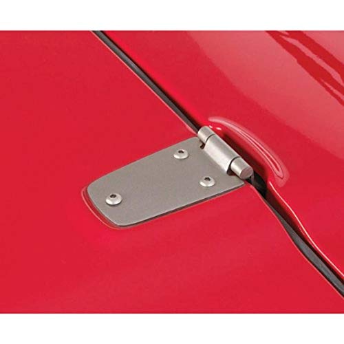 Rugged Ridge 11185.32 Hood Hinge Kit, Satin Stainless Steel; 98-06 Jeep Wrangler TJ