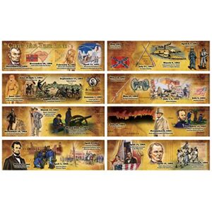 carson dellosa mark twain the civil war time line bulletin board set (410052)