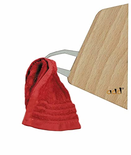 LINDEN SWEDEN Clever Hook - Wall Hook for Robes and Coats - Perfect to Use as a Kitchen Towel Holder - Holds up to 40 Pounds and Includes Screws for Easy Mounting - 3¼” x 2¼” x 1¼” - Beechwood