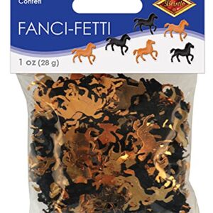 Fanci-Fetti Horses (black & copper) Party Accessory (1 count) (1 Oz/Pkg)