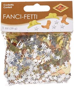 fanci-fetti western icons (copper, gold, silver) party accessory (1 count) (1 oz/pkg)