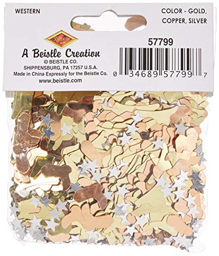 Fanci-Fetti Western Icons (copper, gold, silver) Party Accessory (1 count) (1 Oz/Pkg)