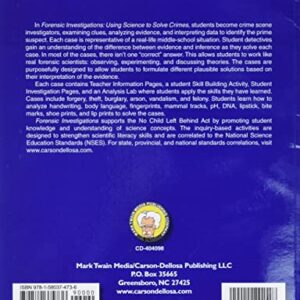 Mark Twain Forensic Investigations Workbook, Using Science to Solve High Crimes Middle School Books, Critical Thinking for Kids, DNA and Handwriting Analysis Labs, Classroom or Homeschool Curriculum