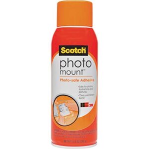 scotch photo mount adhesive, 10.3oz, safe for color photos, illustrations and pictures (6094)