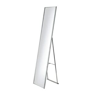 adesso alice simple, modern full length mirror with satin steel folding frame