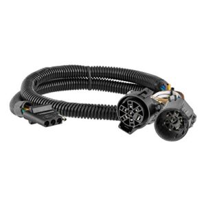 curt 55384 replacement vehicle-side custom uscar 4-pin trailer wiring harness, black