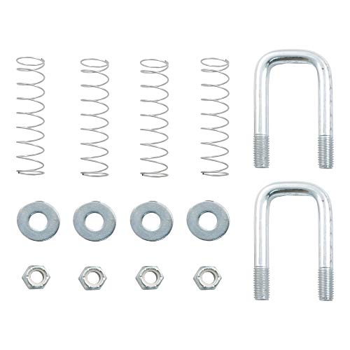 CURT 66113 Gooseneck Safety Chain Anchor U-Bolt Kit, CLEAR ZINC