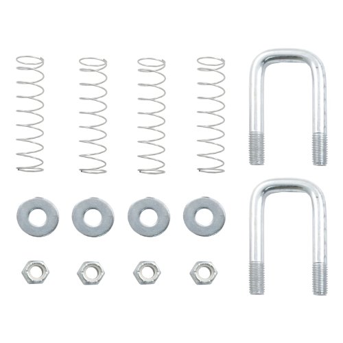 CURT 66113 Gooseneck Safety Chain Anchor U-Bolt Kit, CLEAR ZINC