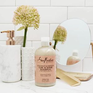 SheaMoisture Shampoo Curl and Shine for Curly Hair Coconut and Hibiscus Paraben Free Shampoo 13 oz