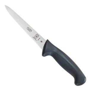 mercer culinary m23406 millennia black handle, 6-inch wavy edge, utility knife