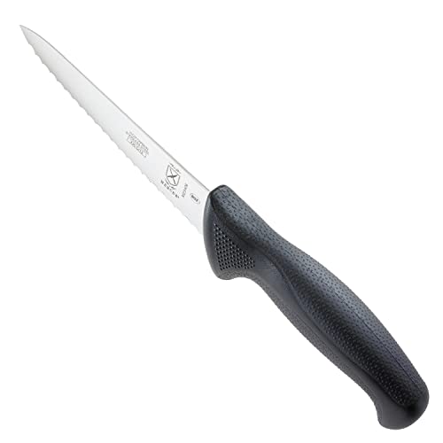 Mercer Culinary M23406 Millennia Black Handle, 6-Inch Wavy Edge, Utility Knife